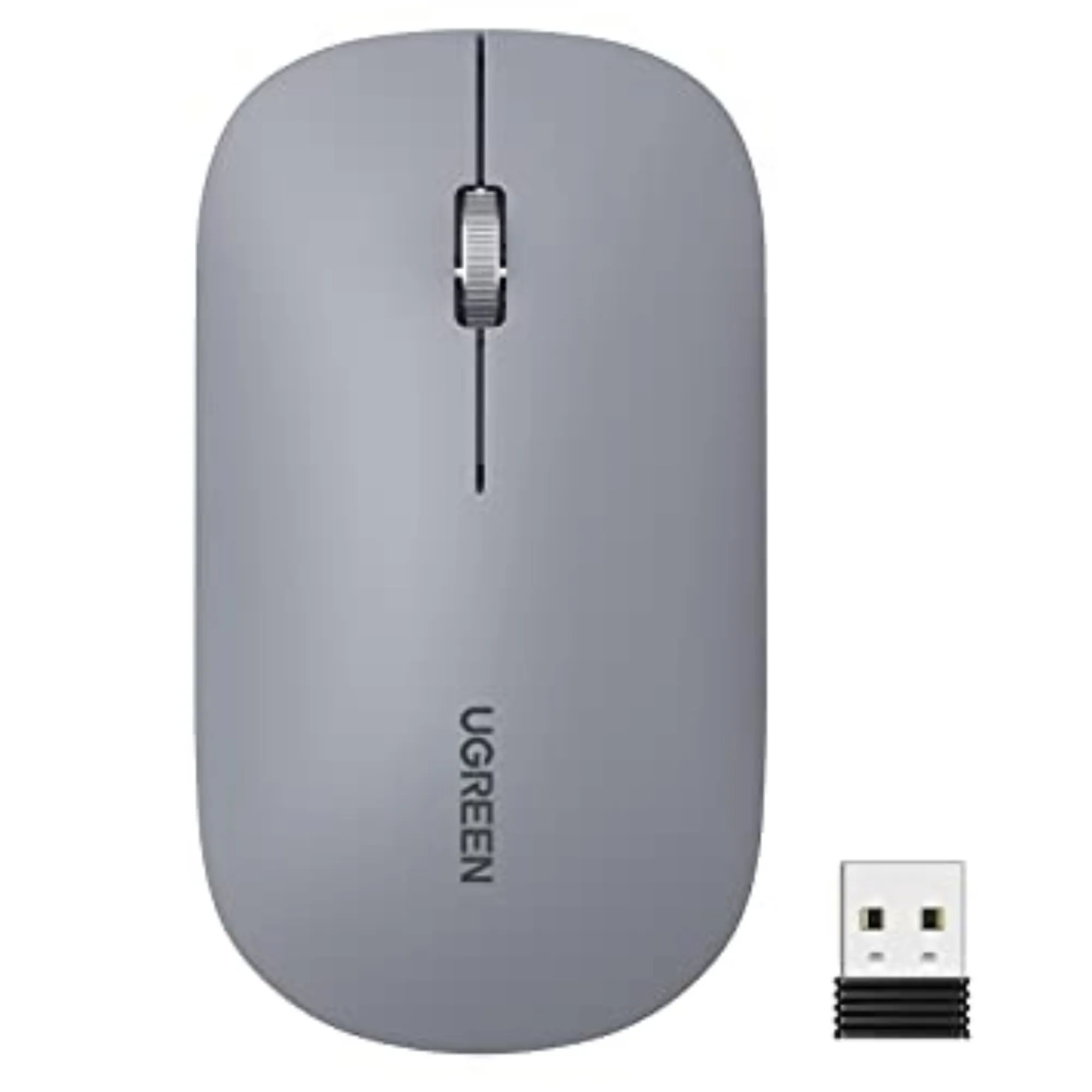 MOUSE INALAMBRICO GRIS*ULTRA SILENCIOSO*CONEXION 2,4GHz*1000/1600/2000/4000 DPI*ALCANCE 10M*BATERIA AA NO INCLUIDA