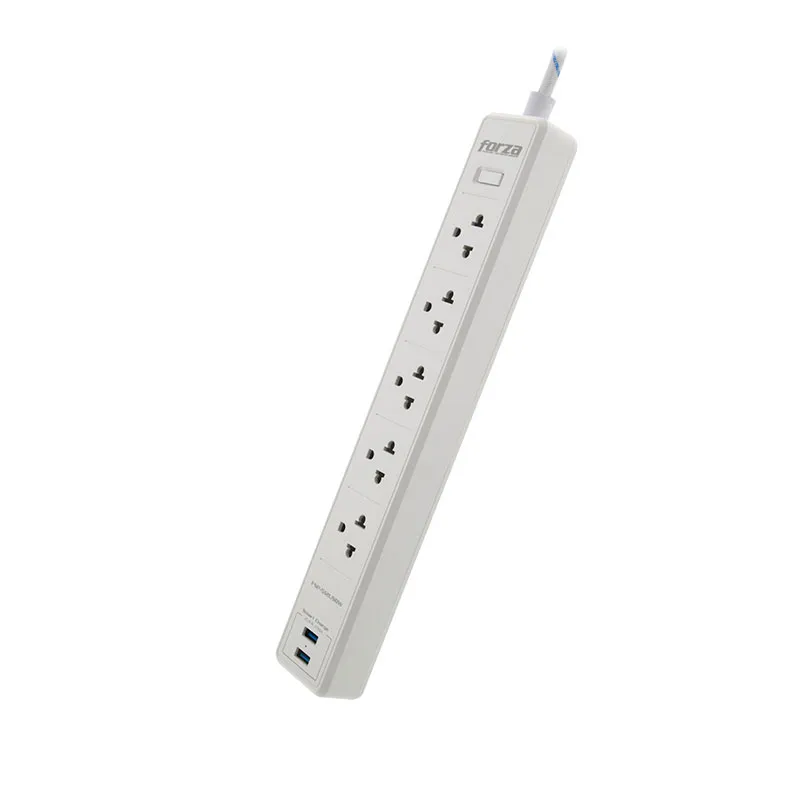 Capacidad: 1540W • Voltage: 110V/220V • Tipo de enchufe: NEMA 5-15P • Receptáculo: 5 x Universal NEMA 5-15R • Indicador visual: Luz LED de estado